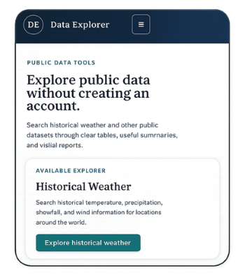 Data Explorer Screenshot